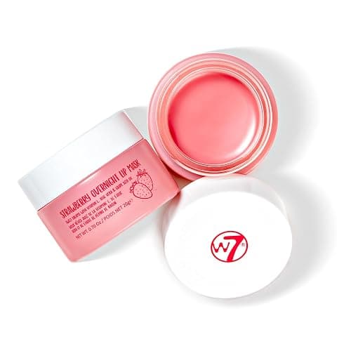 W7 Super Sweet Dreams Overnight Strawberry Lip Mask - 20ml | Vitamin E, Aloe Vera and Grape Seed Oil, Hydrating and Plumping - Image 1