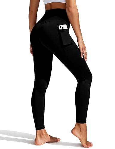 Bluemaple High Waisted Leggings for Women - Tummy Control Pants Non See Through Workout Soft Yoga Pants for Running Plus Size thumbnail 5