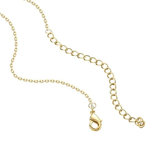 PAVOI 14K Gold Plated Shell Pearl Chain Necklace for Women (Yellow Gold) thumbnail 3