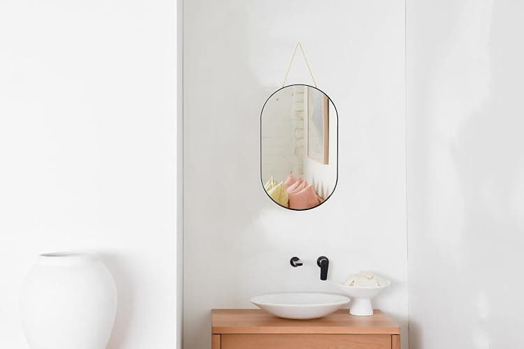 YCHMIR Oval Wall Mirror, Gold, Oval Shape, for Bathrooms and More (Black, 16x9.2 inch) thumbnail 2