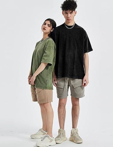 Yimoon 3 Pack Oversized Tshirts for Women Washed Vintage Baggy Boyfriend Tees Short Sleeve Unisex Cotton Tops thumbnail 5