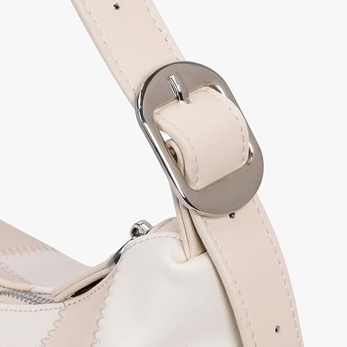 hibear Checkered Shoulder Bag for Women Classic Black and White Purse Trendy Crossbody Purse Leather Totes Hobo Handbag thumbnail 7