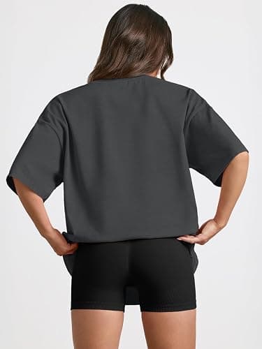 Trendy Queen Womens Oversized Summer T Shirts Plus Size Batwing Cute Casual Tops Short Sleeves Fashion Workout Clothes thumbnail 5