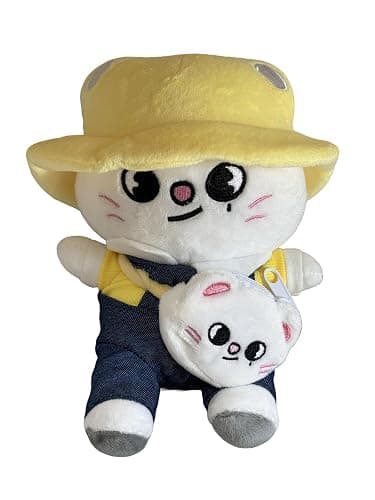 Thyoeun Skzoo Animal Sitting Plush Doll Set - 22cm with Removable Clothes & Backpack - Limited Edition SKZ Plushies - Concert Merch Gift - Image 1