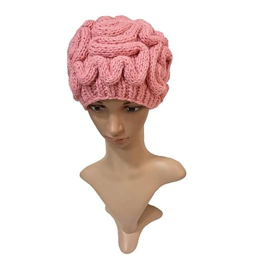 BIBITIME Unisex Handmade Knitted Brain Beanie Cap Halloween Hat thumbnail 5
