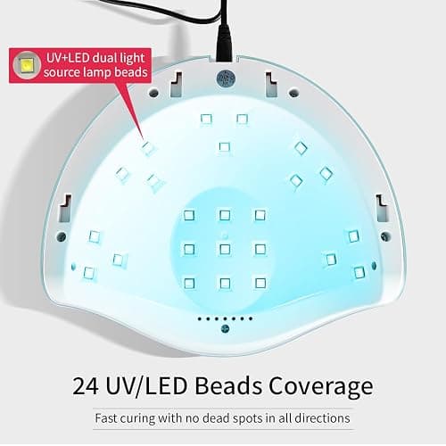 JODSONE U V LED Nail Lamp Blue Gel Polish Nail Dryer with Smart Auto Sensor 4 Timing Modes Fast Curing for Home DIY thumbnail 4