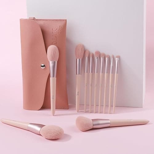Makeup Brushes 11 PCS Set with PU Leather Bag (11 Pcs + PU Leather Bag) thumbnail 2