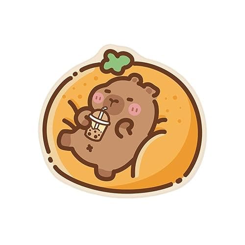 Capybara Mouse Pad, Capybara Lying on Orange Sofa Novelty Desk Mat, Non-Slip Gaming & Office Mousepad, Cute Kawaii Animal-Themed Ergonomic Mouse Pad for PC, Laptop, Computer - Image 1