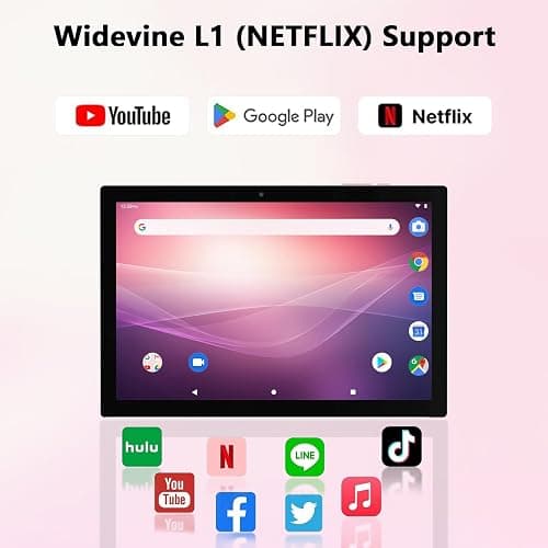 Android 15 Tablet 10 Inch, 18GB RAM+128GB ROM/2TB Expandable, 2 in 1 Tablets with Keyboard Case Mouse Stylus, 2.0GHz Quad-core Processor, 1280*800 IPS HD Screen, 5G WiFi6 BT 5.0, 8MP Camera Tableta PC thumbnail 3