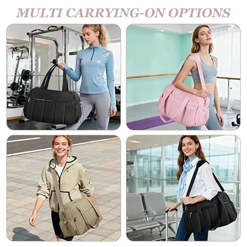 HOTUT Womens Gym Bag,Easyjet Cabin Bag 43x30x18 Underseat,Large Holdall/Cabin/Hospital/Travel Duffel/Gym Bag with Wet Pocket,Ultra Lightweight,for Sports and Travel thumbnail 7