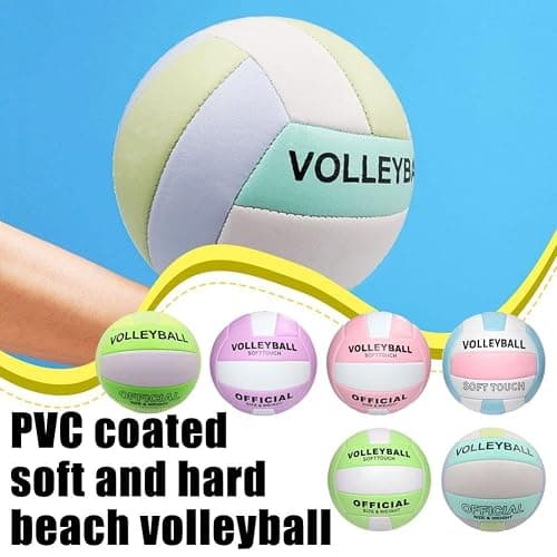 Super Softy Volleyball, Pink Volleyballs for Inside House and Yard, Official Size 5 Volleyball, Training Props for Girls, Kids, Youth Beginners Trainer thumbnail 2