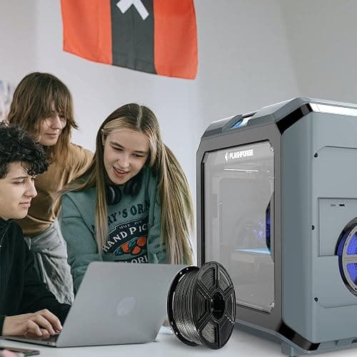 FLASHFORGE PLA Filament 1.75mm Galaxy Matte Black, 3D Printer Filament with Silver Glitter 1kg (2.2lbs) Spool, Dimensional Accuracy +/- 0.02mm, Shimmering 3D Printing Filament for Unique Finish thumbnail 2