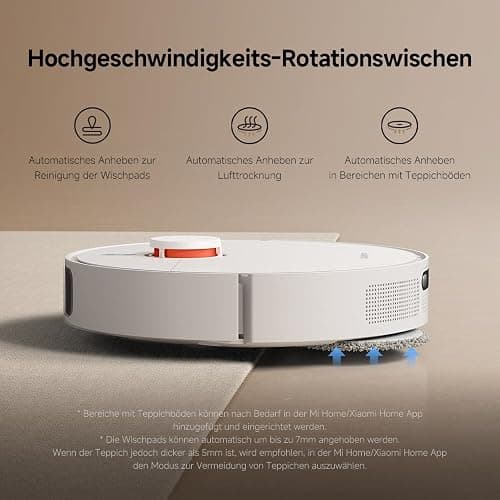 Xiaomi Robot Vacuum X20+ Saugroboter mit Absaugstation und 4L/4L Frisch- & Altwassertank - 2 rotierende, Auto-Trocknung Wischmops, Bis 280m² wischen, 6000Pa Saugkraft, LDS-Navigation, Alle Bodentypen thumbnail 14