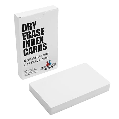 Dry Erase Index Cards – 45pcs Laminated 3x5" Cards Blank w/Box – Reusable Dry Erase Note Cards for School, Work, Housework, To Do Lists – Practical Index Card Sheets – 3 x 5-inch - Image 1