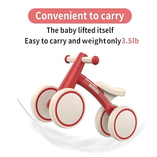 SEREED Baby Balance Bike for 1 Year Old Boys Girls 12-24 Month Toddler Balance Bike, 4 Wheels Toddler First Bike, First Birthday Gifts thumbnail 4