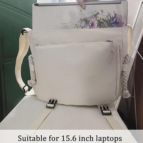 Inshere Aesthetic Crossbody Bag with Cute Pins and Ornament, Nylon Shoulder Messenger Bag Japanese Kawaii Bag for Women Men thumbnail 3