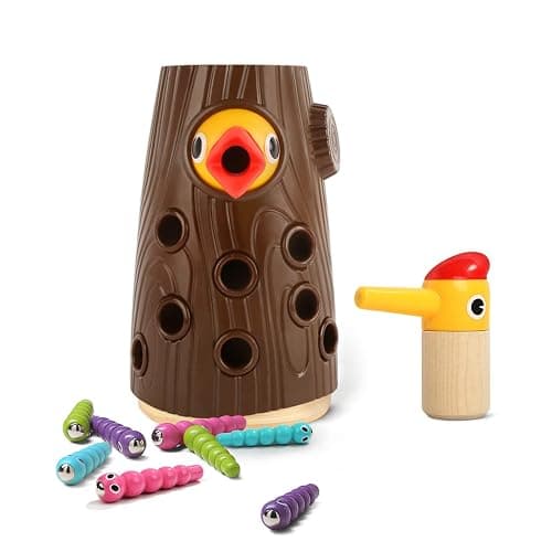 TOP BRIGHT Montessori Toys for 2 Year Old - Magnetic Bird Feeding Games for 2 Year Olds, Learning Toys for Toddlers 2-4 Years, Fine Motor Skills Toy for 3 Years Old Girls and Boys thumbnail 6