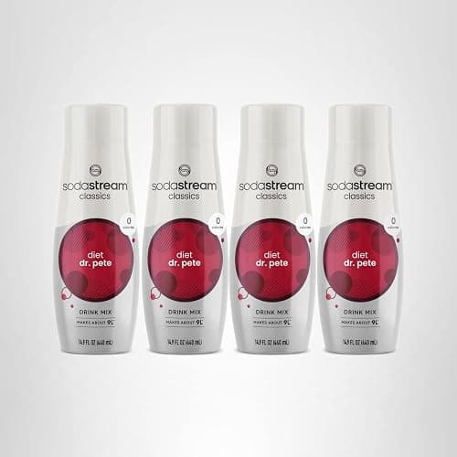 SodaStream - Diet Dr Pete Beverage Mix - For Soda Water Makers - Turns 9.5 Gallons of Sparkling Water into delicious Diet Dr Pete - No sugar or HFCS - 14.9 Fl Oz, Pack of 4 thumbnail 8