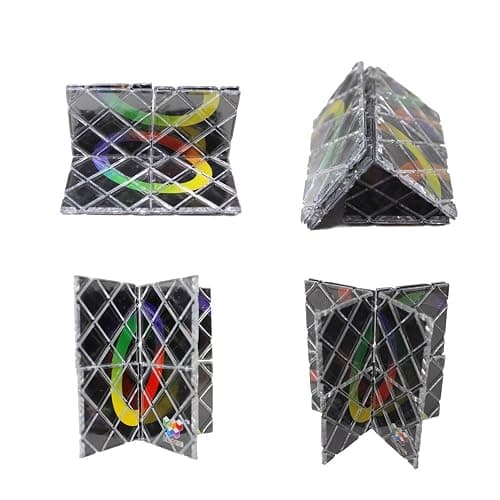 GoodPlay MoZhi LingAo 8 Panels 3 Rings Magic Folding Puzzle Cube Twisty Black thumbnail 3