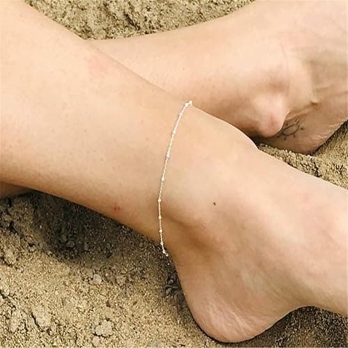Personalized Name Ankle Bracelet for Women Custom Layered Name Anklet with Initials 18K Gold Plated Graduation Gift Customized Anklets for Women 8.7”-10.7” thumbnail 5