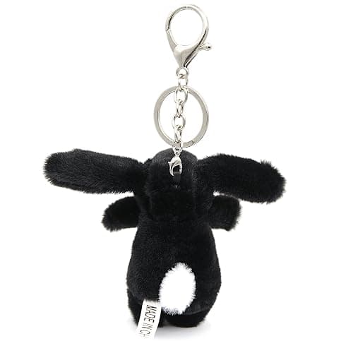 LOHGOU Cute Bunny Bag Charm, Plush Rabbit Keychain Mini Rabbit Car Keys Decor Purse Charm Pendant Decoration thumbnail 3