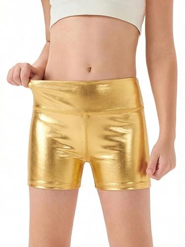 Haloumoning Girls Athletic Shorts Kids High Waisted Dance Biker Shorts | Toddler Girl Gymnastics Shorts, Soft Breathable Fabric, Cheer, Yoga, Running, Volleyball, Workout Shorts - Image 1