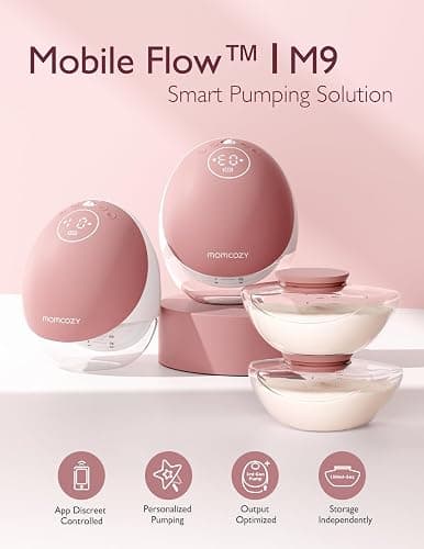 Momcozy M9 Wearable Pump: App-Enabled, Multi-Modes & 15 Levels Personalized Pumping for The Modern Mom thumbnail 2