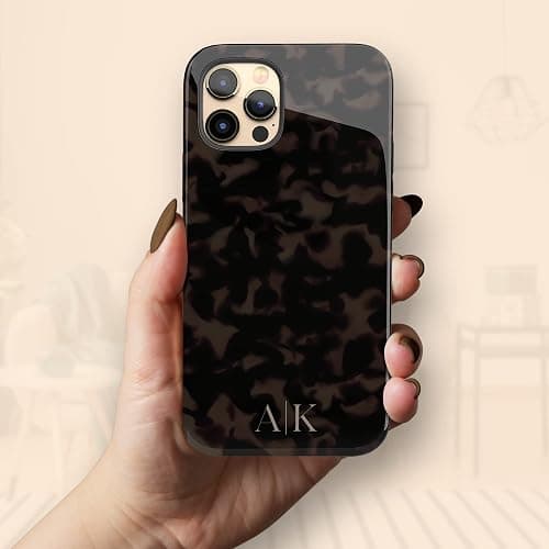 Artisticases Custom Tort Tortoiseshell Initials Name Case, Personalized Name Case, Compatible with iPhone 17 Air, 16 Pro Max, 15 Plus, 14, 13 Mini, 12, 11, X/XS Max, XR, 7/8 thumbnail 7
