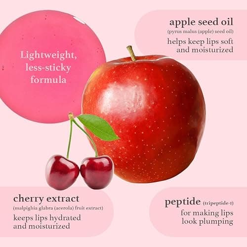 NOONI Korean Lip Oil - Applecherry | Long-Lasting, Moisturizing, Plumping, Revitalizing for Dry Lips, Waterproof, No Peel Off, Hydrating, Nourishing Crystal Clear, Stocking Stuffers, 0.12 FL Oz thumbnail 5