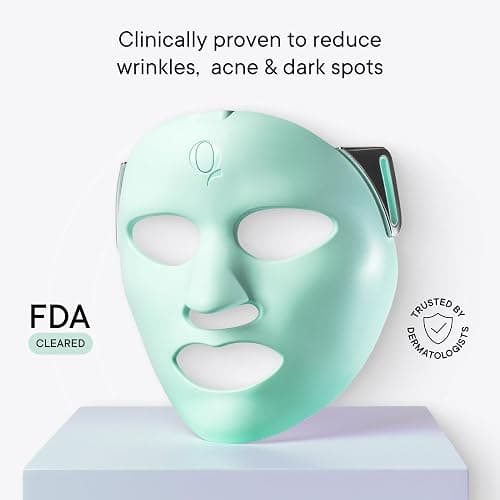 Qure Red Light Therapy for Face – LED Mask with 5 Light Modes for Anti-Aging, Acne, Wrinkles & Dark Spots, 3-Min Wireless Daily Treatments, Smart App Control with Reminders, FDA Cleared thumbnail 2