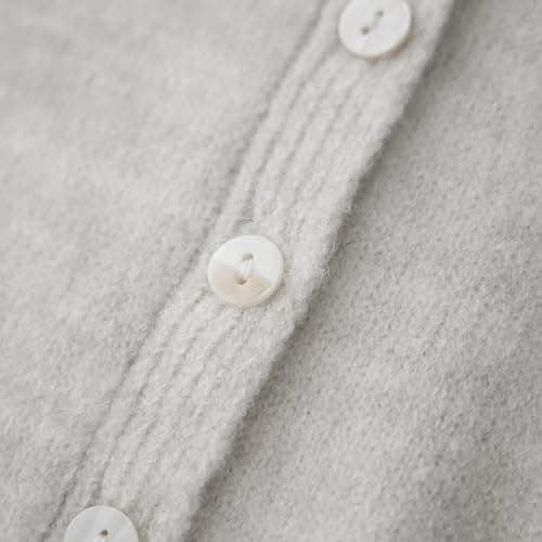 Women Casual Cardigan Sweater Lightweight Loose Crewneck Button Down Long Sleeve Basic Knit Tops thumbnail 4