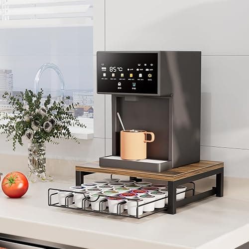 Dazioter Coffee Pod Holder Drawer 1 Tier for K Cup Capsule Pods Storage Organizer Under Coffee Pot Storage Sliding Drawer (Black, 1 Tier) thumbnail 4