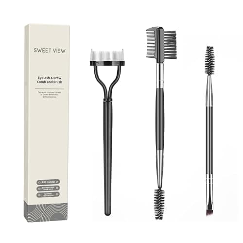 SWEET VIEW Eyelash Comb Lash Separator Tool Brow Brush | Lash Spoolie Professional Eye Makeup Tools - Image 1