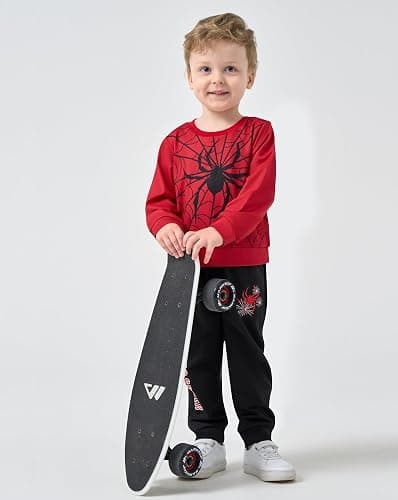 SOLOYEE Toddler Baby Boy Clothes Fall Winter Outfit 2Pcs Sweatsuit 1-5T | Toddler Outfits for Boys Long Sleeve Sweatshirt Pullover Tops + Sweatpants Sweatsuit, Fall Winter Clothes for Toddler Boys thumbnail 2