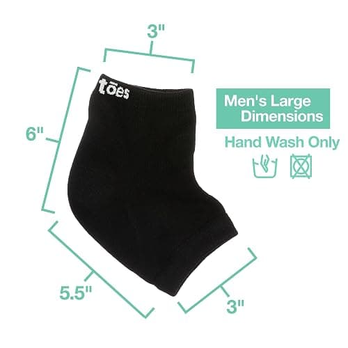 ZenToes Moisturizing Socks for Cracked Heel Treatment, Vitamin E, Olive Oil and Jojoba Oil Infused Heel Socks, Spa Gifts for Women, Relaxation Gifts for Women (Cotton Black, Wide Width) thumbnail 6