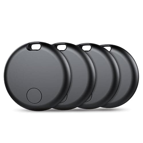 Air Tracker Tags-4 Pack: Smart Bluetooth Tracker, Item Finder Works with Apple Find My (iOS Only) App, Trakcer Tag Locator for Keys, Luggage, Satchel, weTag mini. (Not for Android Devices) - Image 1