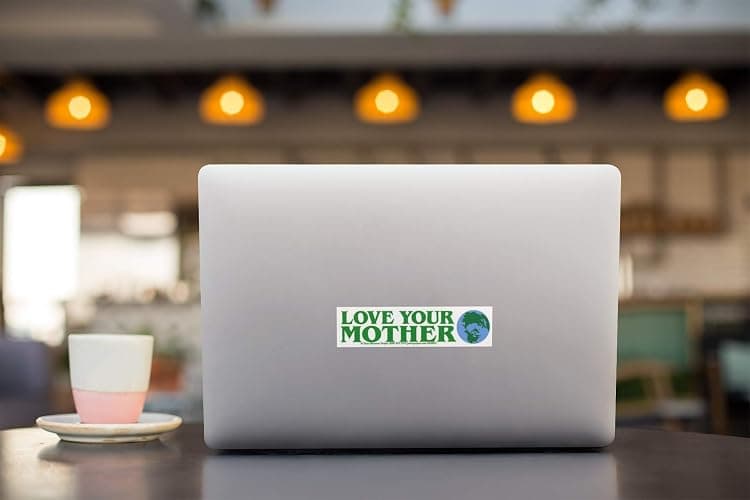 Peace Resource Project Love Your Mother Earth Environmental Climate Change Indoor Outdoor Small Bumper Sticker Decal for Cars, Laptops, Bikes, Helmets, Skateboards, Lockers 5.75-by-1.75 Inches thumbnail 2
