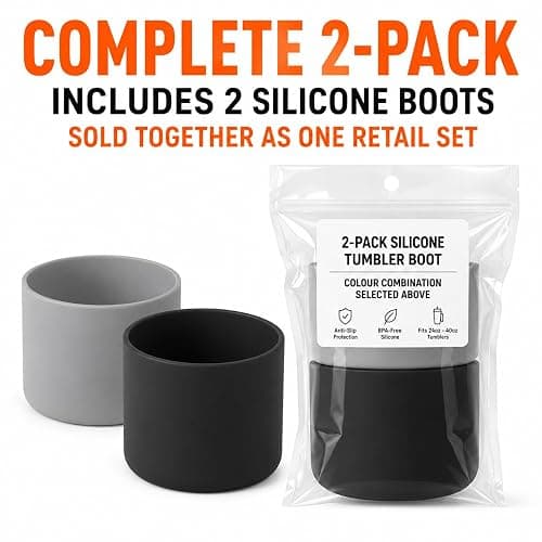 Jaxabby Products 2-Pack Silicone Tumbler Boots for 2.90–2.95 in Bases | Fits select Stanley Quencher, Owala 40 oz, YETI Rambler, ThermoFlask and Contigo tumblers; includes 2 silicone boots. thumbnail 3