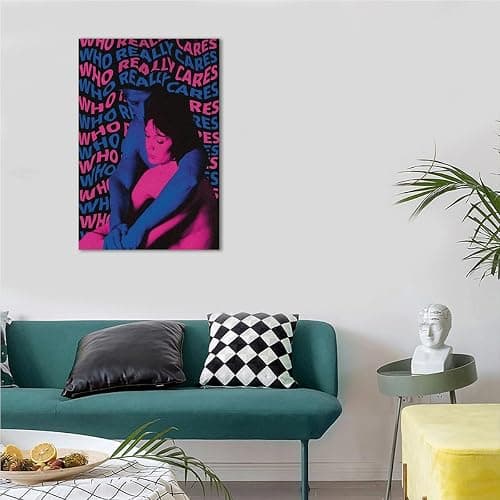 LaBdip Tv Girl Poster Who Really Cares Posters Album Cover Canvas Poster Wall Art Decor Print Picture Paintings for Living Room Bedroom Decoration Unframed 12x18inch thumbnail 6