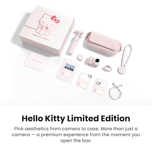 Insta360 GO Ultra × Hello Kitty Edition - Small 4K Vlogging Camera, 53g Ultralight Hands-Free POV Cam, 1/1.28"" Sensor, 200 Min Battery Life, Magnetic Wearable Action Camera for Creative Flexibility thumbnail 2