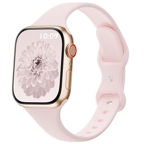 Thin Sport Silicone Slim Band Compatible with Apple Watch Bands Women Men | Soft Narrow Strap Wristband for iWatch 38mm 40mm 41mm 42mm 44mm 45mm 46mm 49mm Series 11/10/9/8/7/SE/6/5/4 Ultra 3 2 1 - Image 1