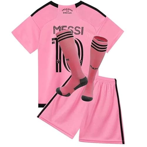 YEESON Soccer Jersey Boys, Soccer Jersey for Kids Football Youth Jerseys - Big & Tall - 5-6 Years - Pink - Image 1