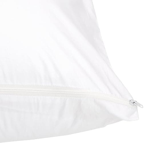 Amazon Basics Body Pillow Pillowcase with Zipper, 100% Cotton Hypoallergenic, Pillow Protector, White (55 x 21 Inches), Pillows Not Included - Body Pillow thumbnail 4
