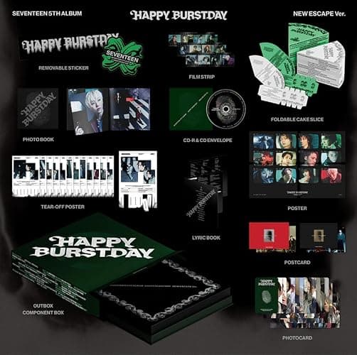 SEVENTEEN HAPPY BURSTDAY 5th Album Standard Photobook Ver (NEW ESCAPE + NEW MYSELF + NEW BURSTDAY 3 VER SET) thumbnail 4