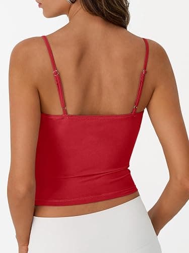 Trendy Queen Womens Spaghetti Strap Tank Top Summer Double Lined Workout Camisole Going Out Cute Tops Y2k Teen Girl Basic thumbnail 4