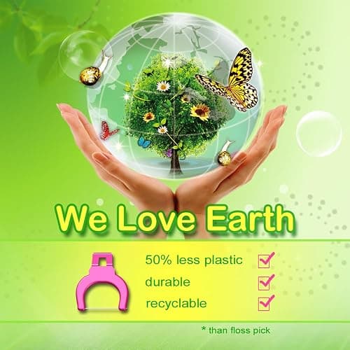 T.Smile Kids Evolutionary Clean Dental Flosser Kit, Child-Sized Handle & Refills, Fluoride Free, for Ages 3+, (Green Handle + 120 Refills) thumbnail 8
