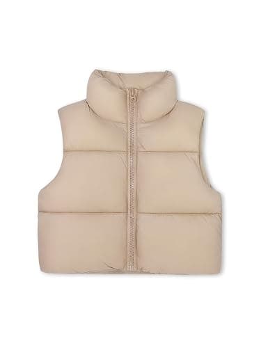 SOLOMATE Girls Puffy Cropped Winter Warm Down Vest Sleeveless Coats For Kids Children thumbnail 7