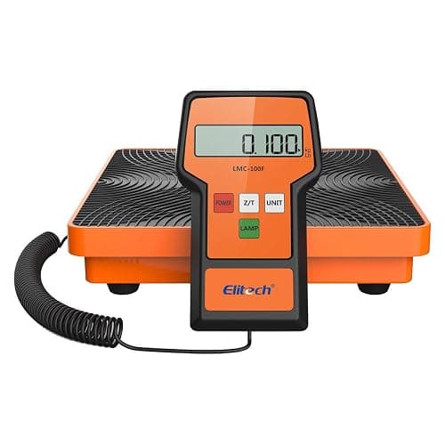 Elitech Refrigerant Scale 110 lbs, HVAC Scale with LB+OZ Display, LMC-100F+ | High Accuracy ±0.05% +5g, Dual Unit LB/OZ & Kg/g, 2g Resolution, Sturdy Metal Platform, Carry Case Included thumbnail 4