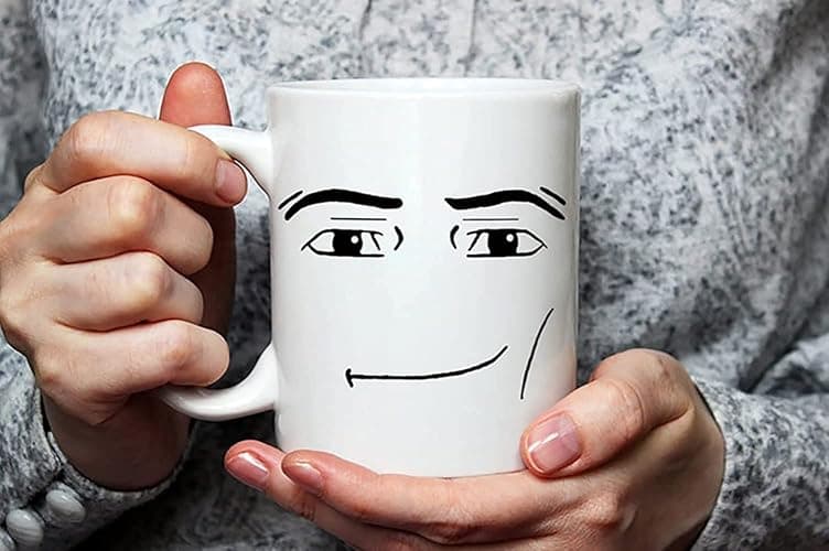Fonhark Funny Gamer Mug Set - MAN & WOMAN Face Mugs, Birthday Gift, 11 Oz White Novelty Coffee Cup (Pack of 2) thumbnail 2