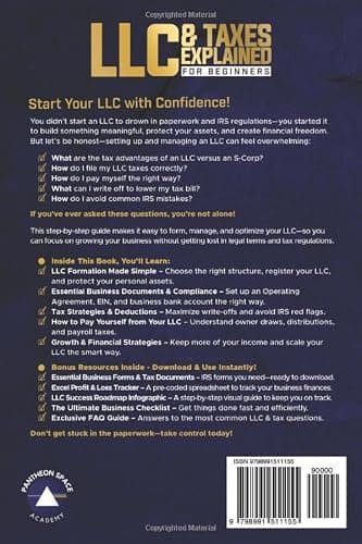 LLC & Taxes Explained for Beginners: The Ultimate Step-By-Step Guide to Starting a Business, Filing Taxes Correctly, Maximizing Deductions & Staying IRS-Compliant thumbnail 2